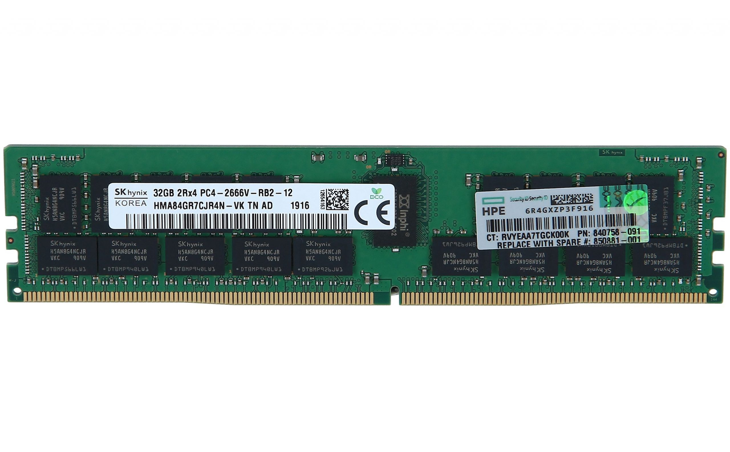 (未使用･未開封品)　Dataram 64GBメモリ(HP 726724-B21 互換品) DRH92133LRQ/64GB df5ndr3 HPE 726724-B21 64GB Quad Rank DDR4-2133 CL15 ECC Reg DDR4