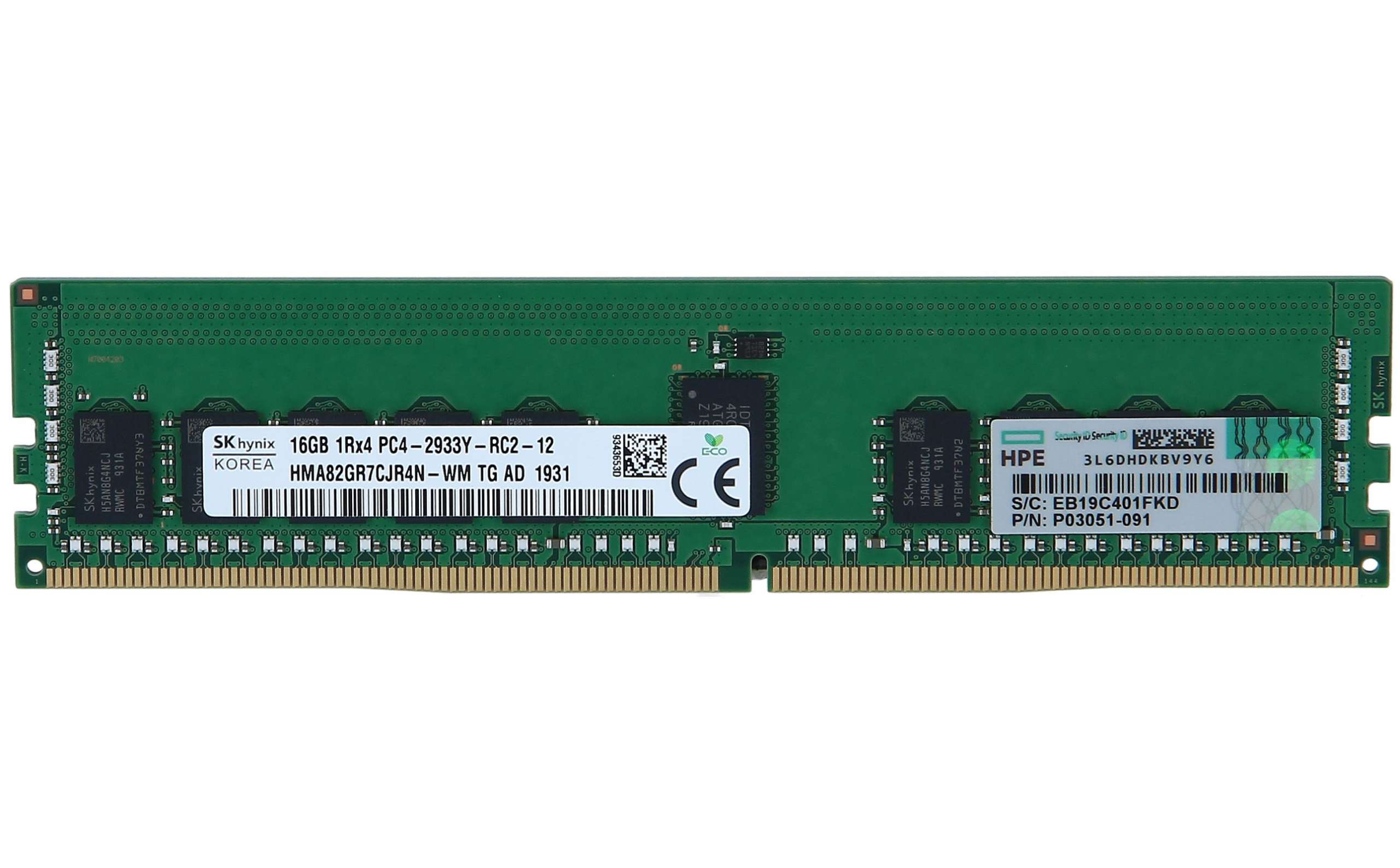 HPE Memoria Proliant 16GB PC4-2933Y RDIMM | P00922-B21 P03050-091